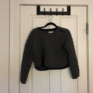 Madewell quilted cropped sweater